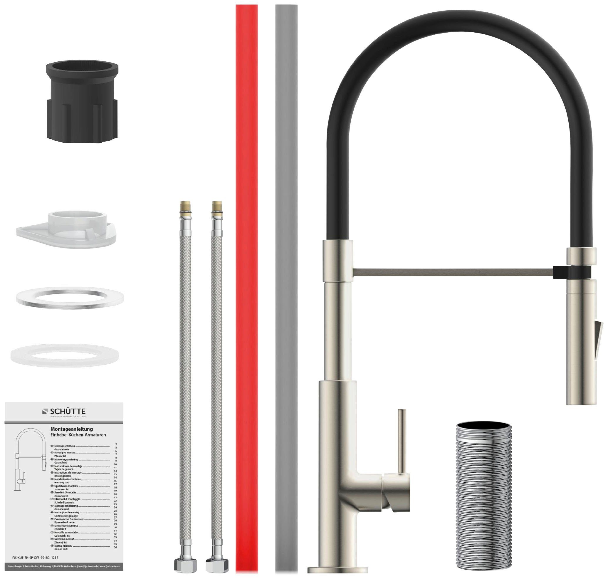Schütte Spültischarmatur Design ausziehbar, 360° schwenkbar, günstig online kaufen