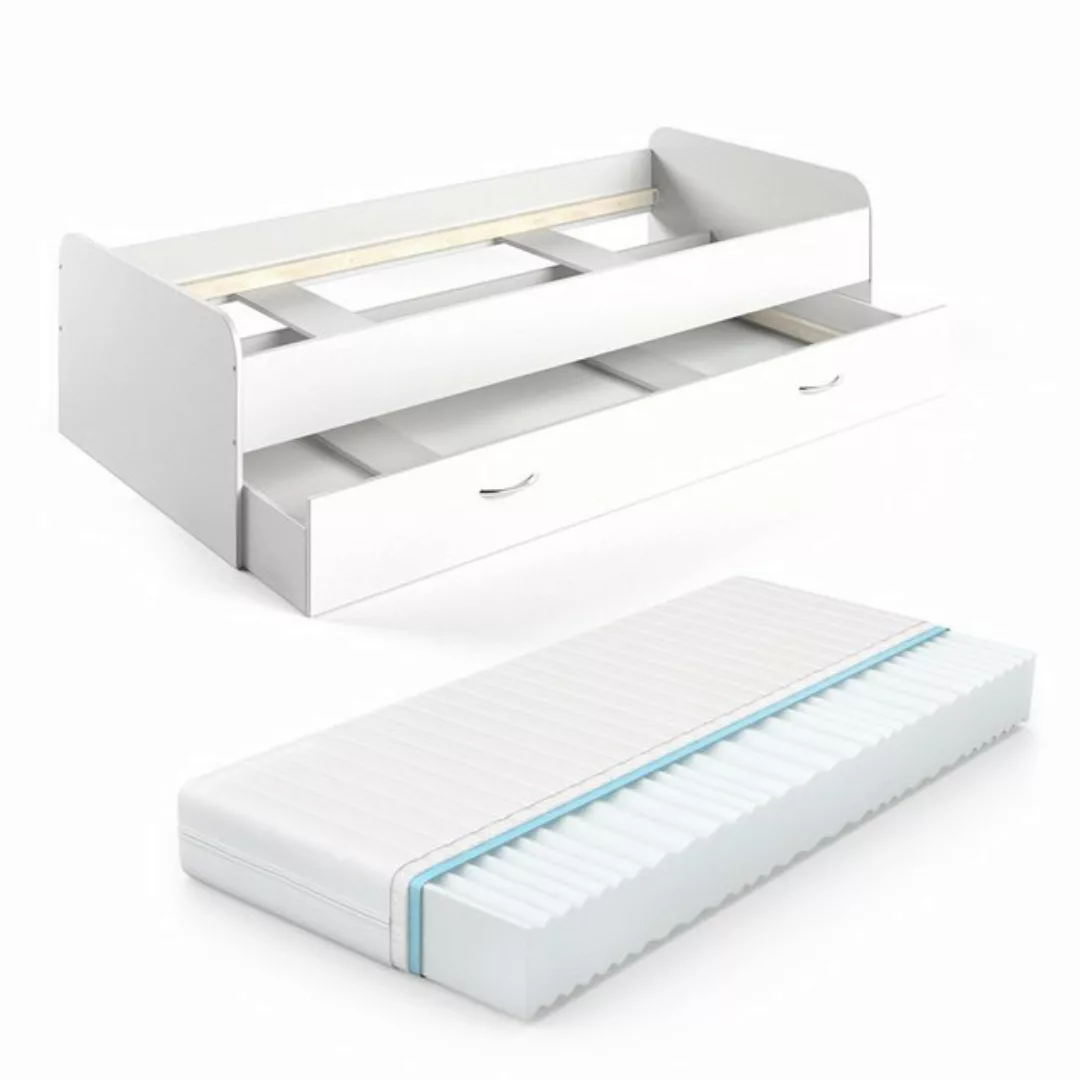 VitaliSpa® Kinderbett Enzo, Weiß, 90x200 cm mit Matratze günstig online kaufen