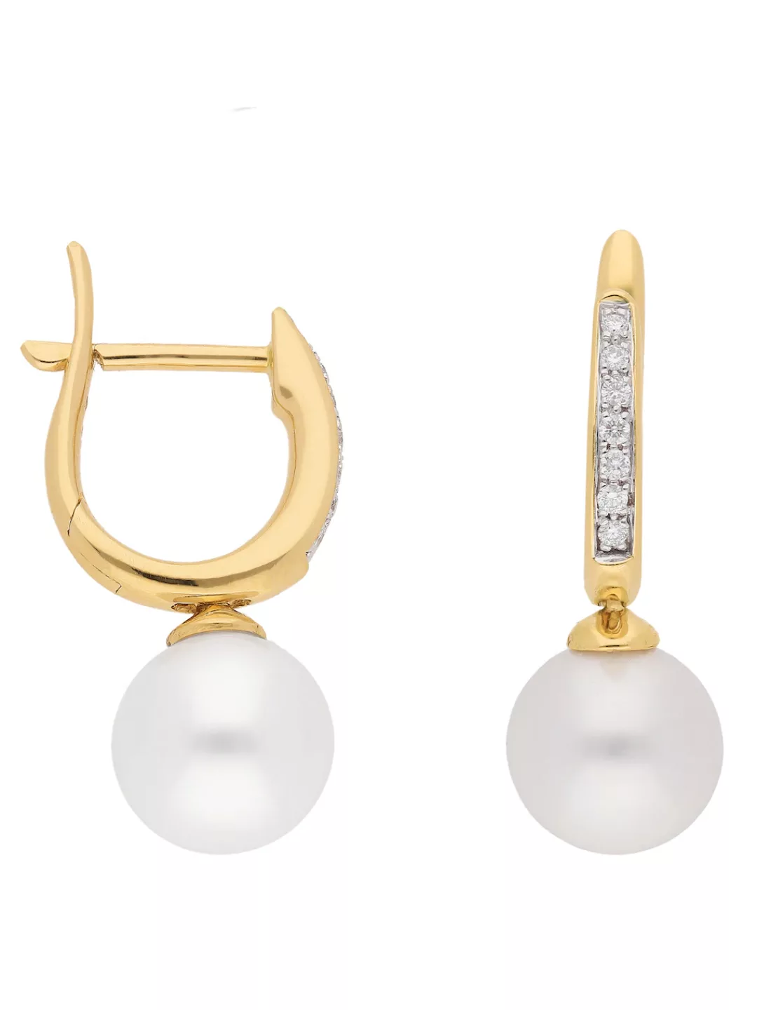 Adelia´s Paar Ohrhänger "585 Gold Ohrringe Creolen Ø 11 mm", mit Süßwasser günstig online kaufen