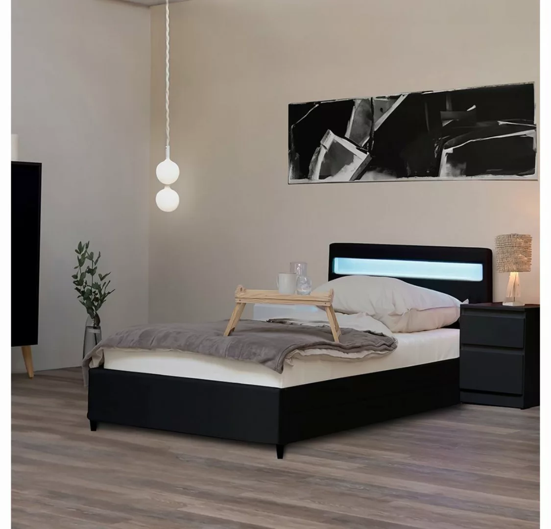 HOME DELUXE Bett LED Bett NUBE mit Schubladen (Set, 2-tlg., bett mit Schubl günstig online kaufen
