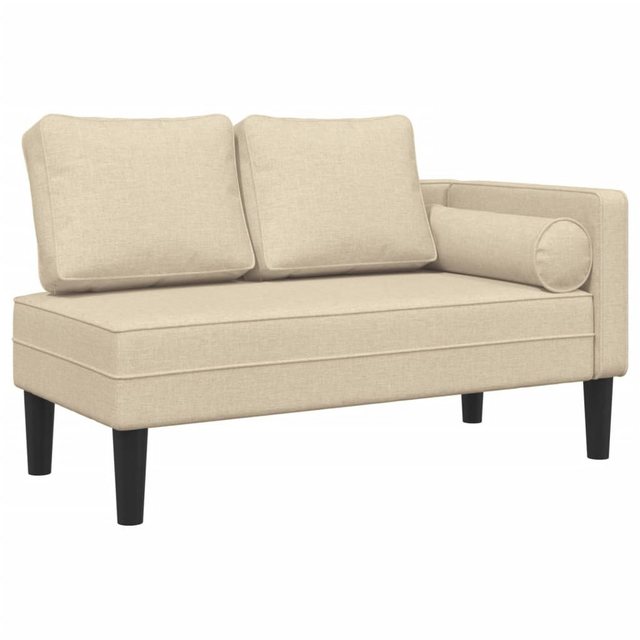 vidaXL Chaiselongue Chaiselongue mit Kissen Creme Stoff günstig online kaufen