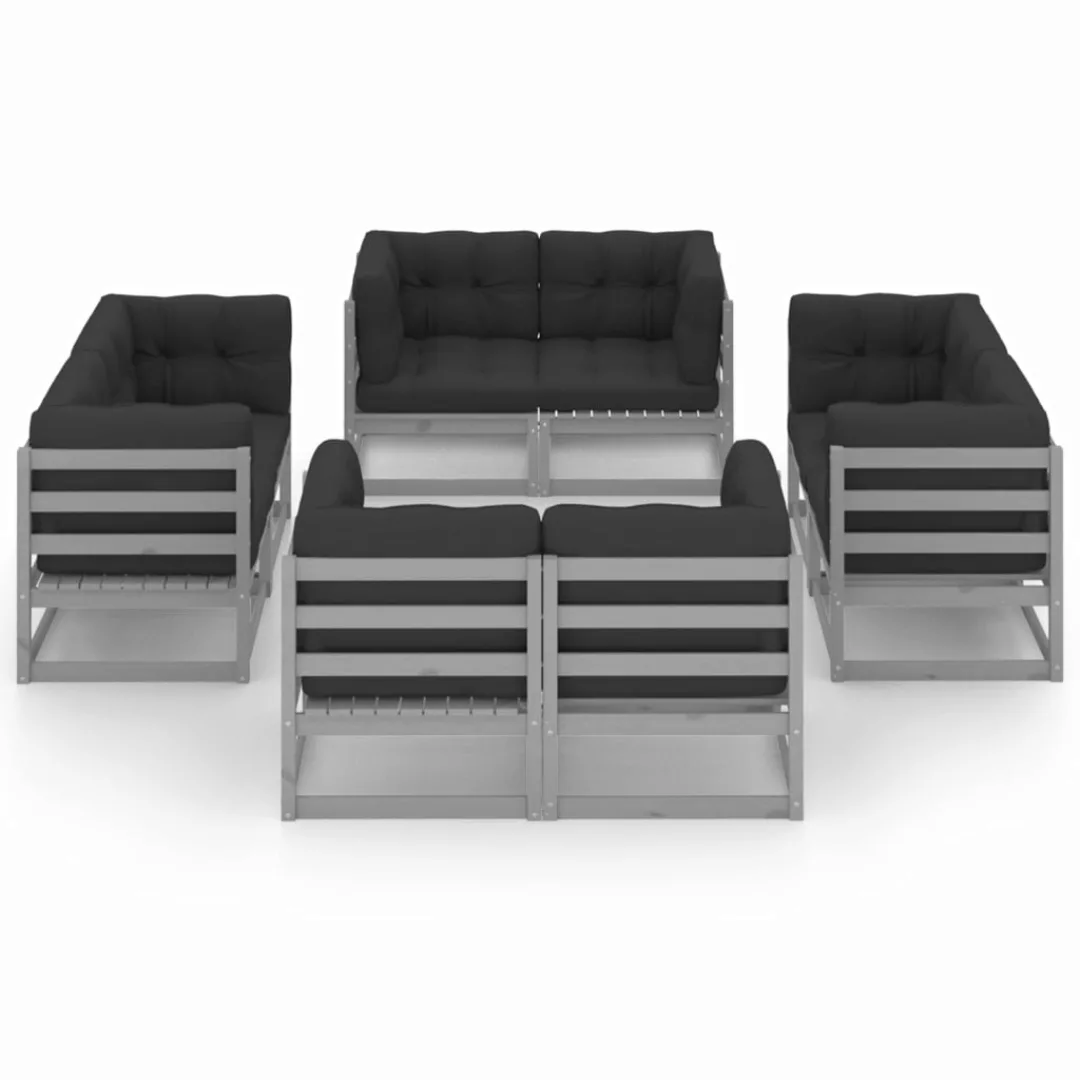 8-tlg. Garten-lounge-set Mit Kissen Kiefer Massivholz günstig online kaufen