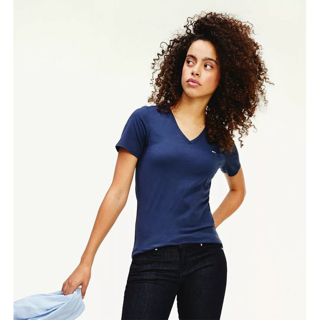 Tommy Jeans Skinny Stretch Kurzärmeliges T-shirt XL Black günstig online kaufen