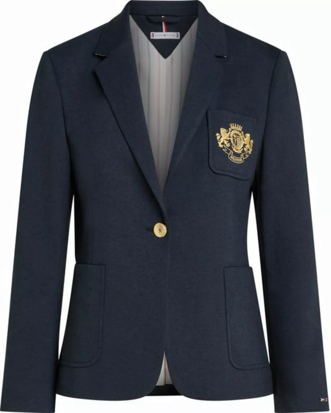 Tommy Hilfiger Kurzblazer HERITAGE CREST SLIM SB BLAZER mit Logostickerei günstig online kaufen