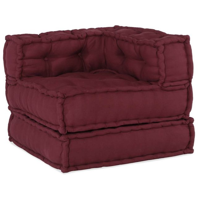 vidaXL Sofa Pouf Modular Sofa Kastanienbraun 70x70x54 cm Stoff günstig online kaufen