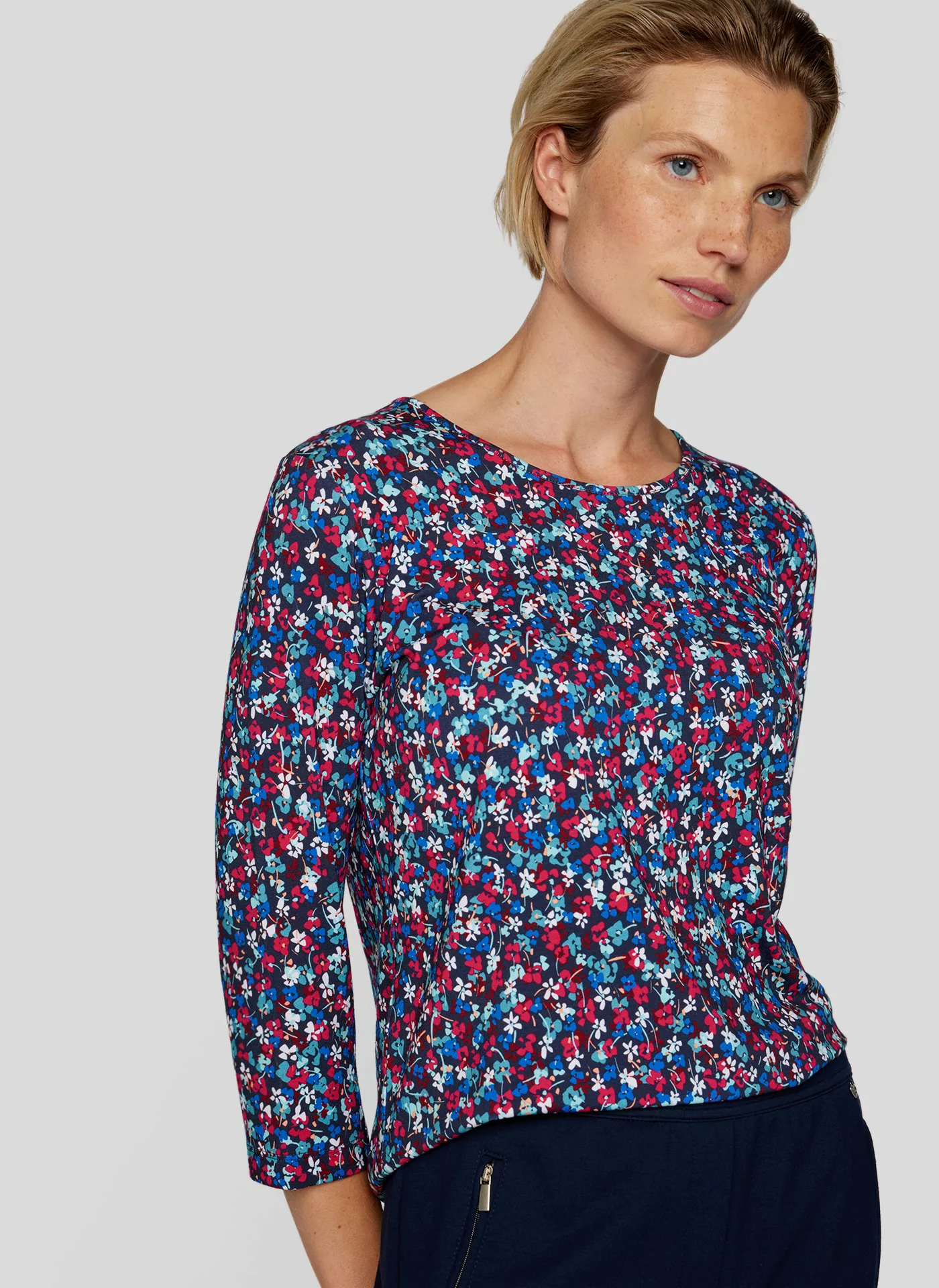 Rabe 3/4-Arm-Shirt mit Blumenmuster günstig online kaufen