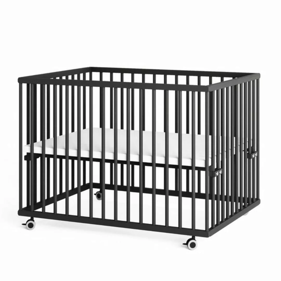 Sämann Babybett Laufgitter 75x100 cm Black Edition Premium Kollektion Laufs günstig online kaufen