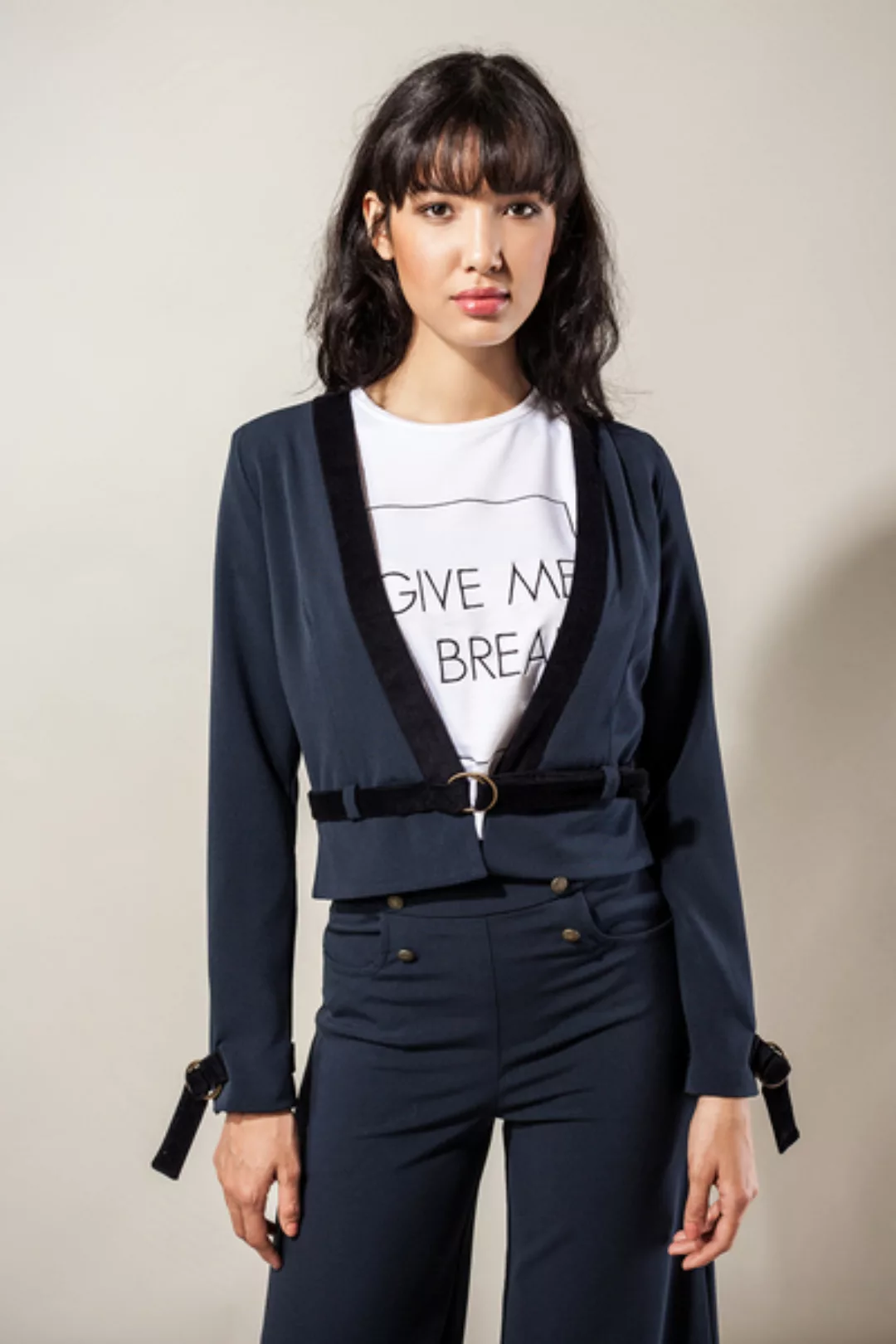 T-shirt Mit Stickerei "Give Me a Break" Aus Baumwolle günstig online kaufen