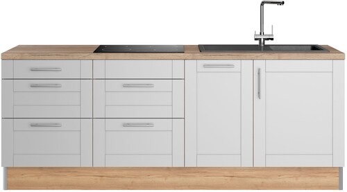 KOCHSTATION Küche »KS-Ahus«, Breite 225 cm, wahlw. Mit E-Geräten, Soft Clos günstig online kaufen