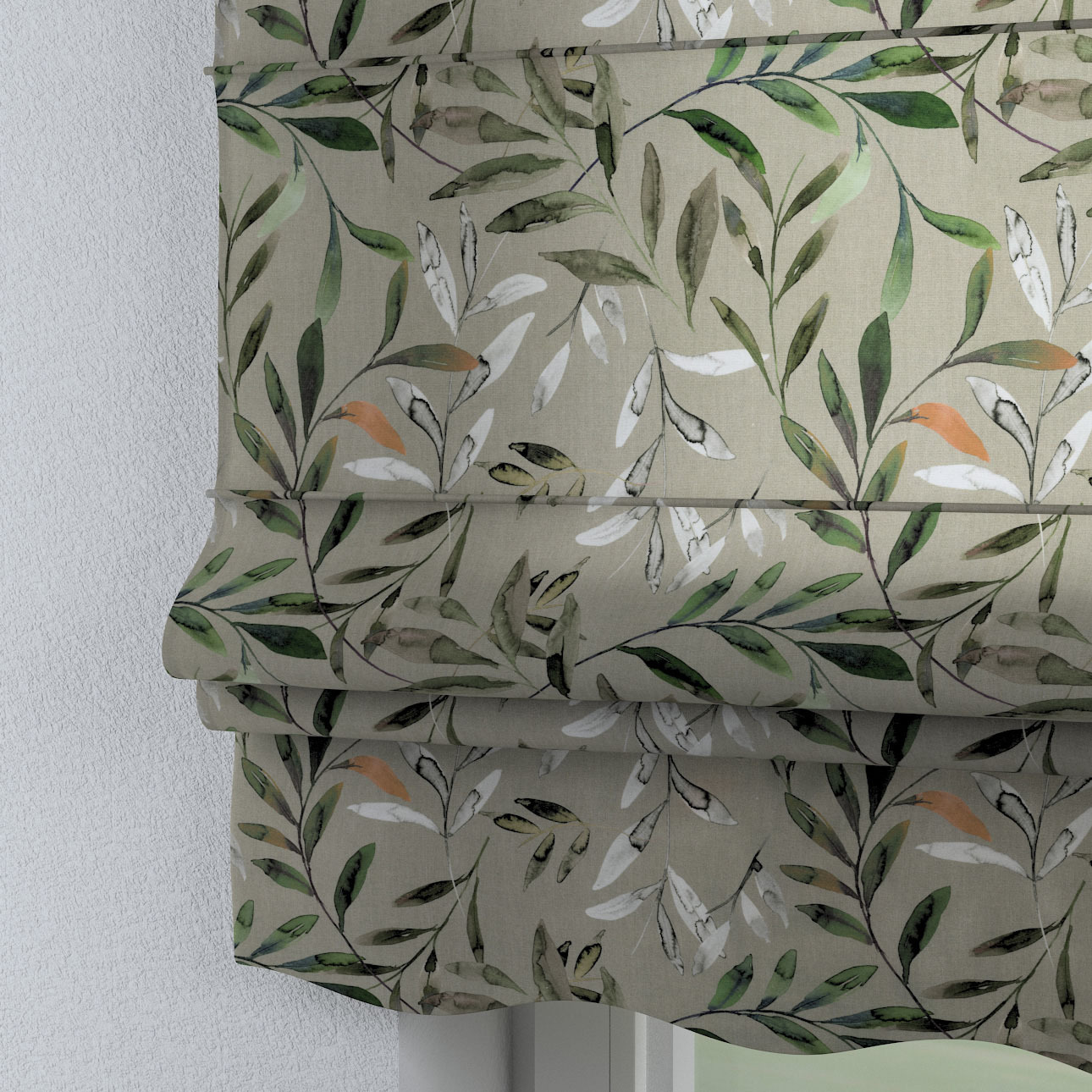 Dekoria Raffrollo Firenze, grau-grün, 160 x 170 cm günstig online kaufen