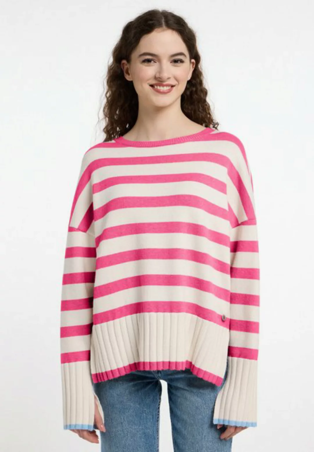 Frieda & Freddies NY Strickpullover Pullover mit dezenten Farbdetails günstig online kaufen