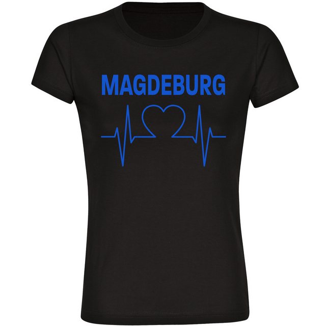 multifanshop T-Shirt Damen Magdeburg - Herzschlag - Frauen günstig online kaufen