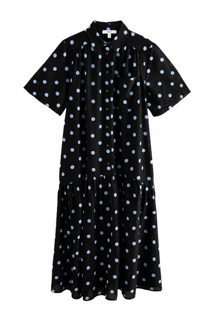 Next Maxikleid Kurzarm-Maxikleid aus Baumwolle mit Ausschnitt (1-tlg) günstig online kaufen