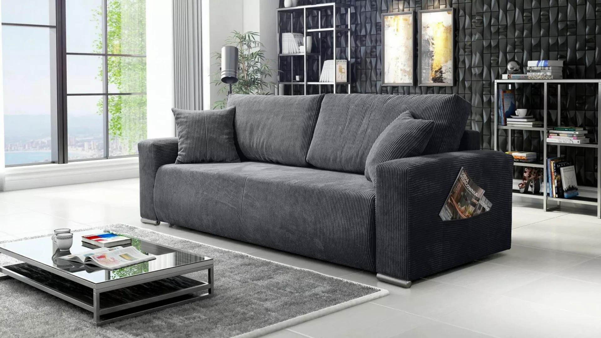 Küchen-Preisbombe Sofa Sofa Couch Schlafsofa Wohnlandschaft 3-Sitzer Lincol günstig online kaufen