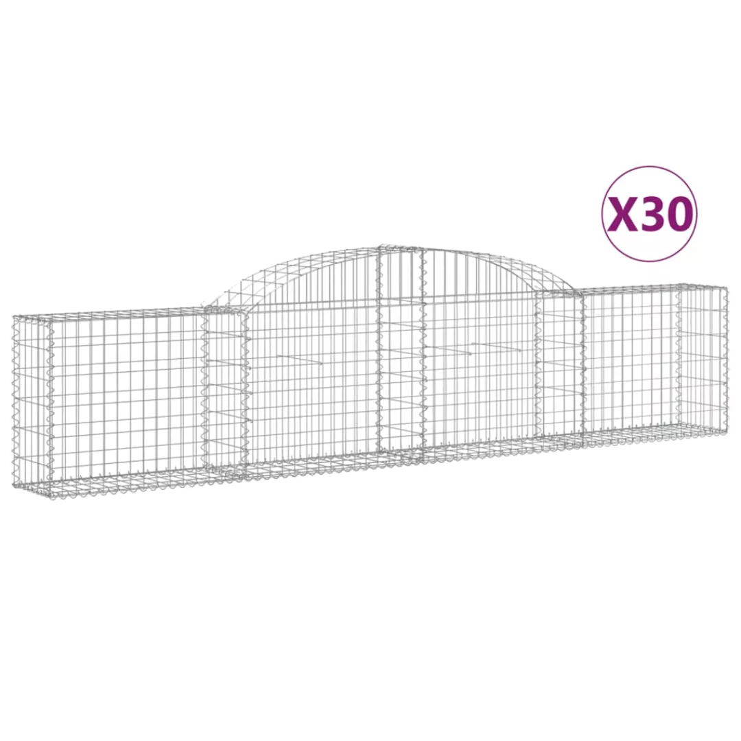 Vidaxl Gabionen Mit Hochbogen 30 Stk. 300x30x60/80 Cm Verzinktes Eisen günstig online kaufen