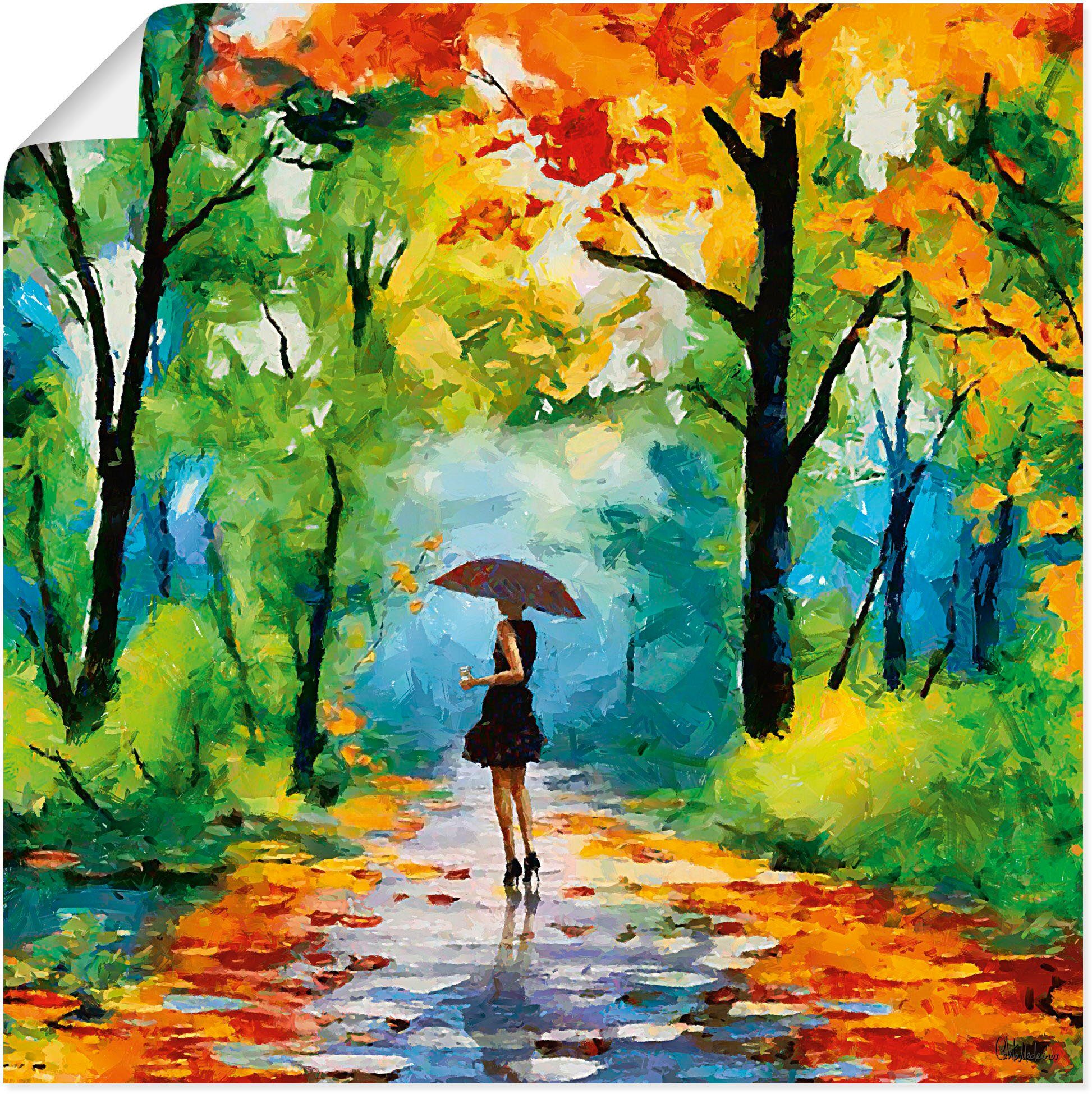 Artland Wandbild Herbstlicher Spaziergang im Park, günstig online kaufen