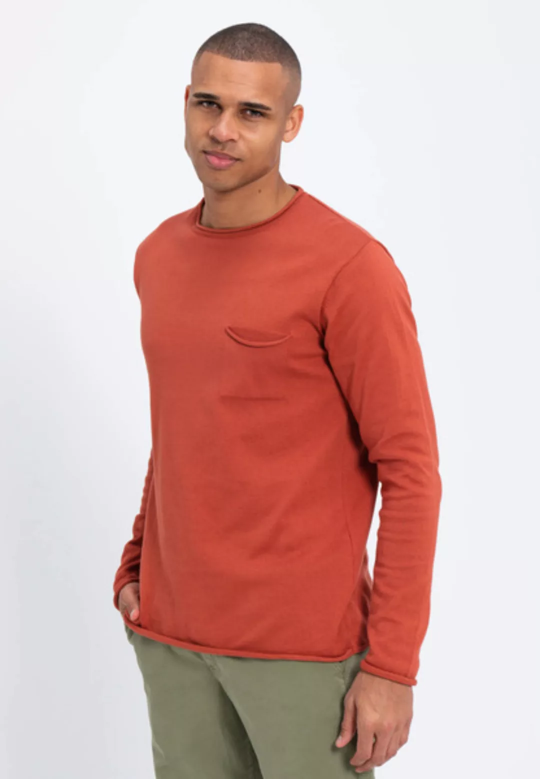 Leichter Herren Strickpullover Aus Baumwolle (Bio) | Crewneck Lavender günstig online kaufen