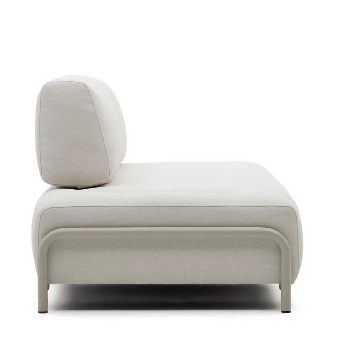 Dreisitzer Sofa Skandi Stil in Beige Chenille 232 cm breit günstig online kaufen