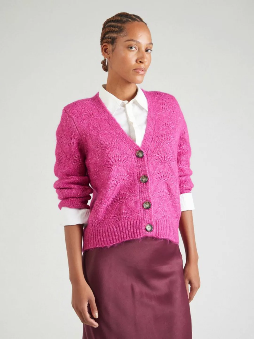 pieces Strickjacke PCBIBBI (1-tlg) Lochmuster günstig online kaufen