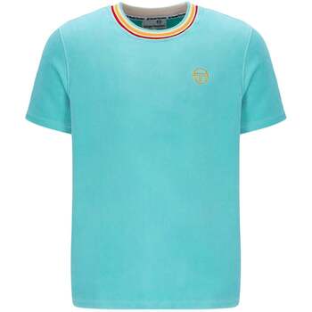 Sergio Tacchini  T-Shirts & Poloshirts Slice Velour T-Shirt Pool Blue günstig online kaufen