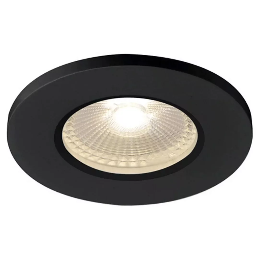Kamuela Eco LED Fire-rated Deckeneinbauleuchte, schwarz, 3000K, 38°,dimmbar günstig online kaufen