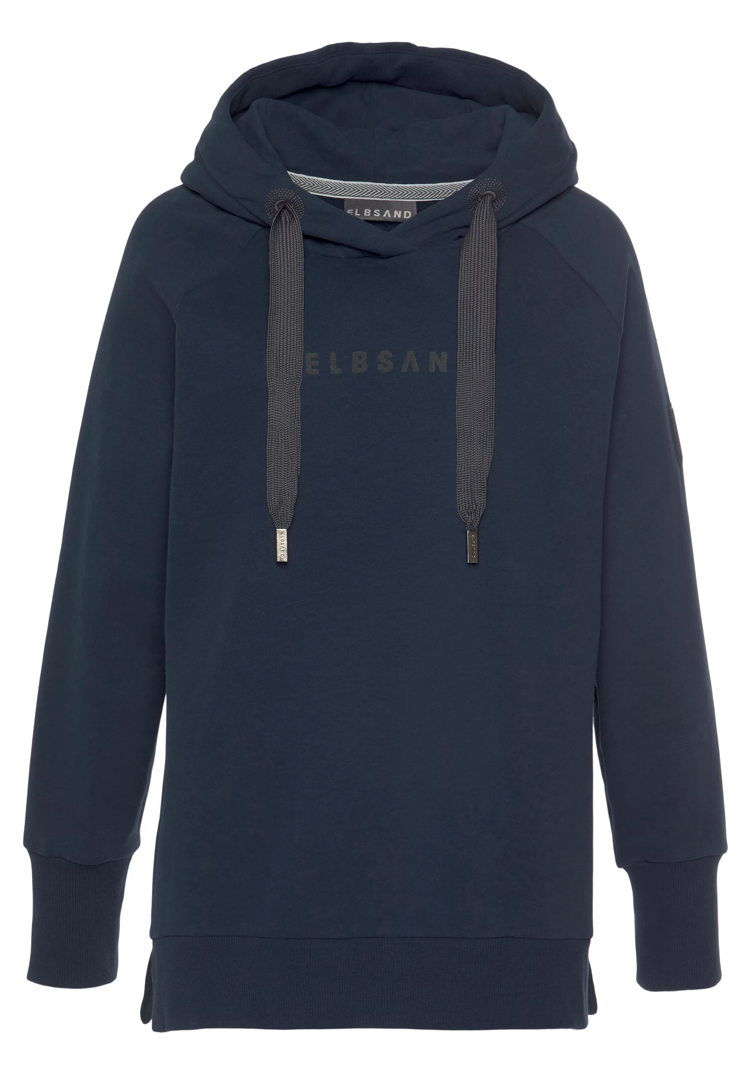 Elbsand Kapuzensweatshirt Svana mit Logoprint, bequemer Hoodie, seitliche S günstig online kaufen