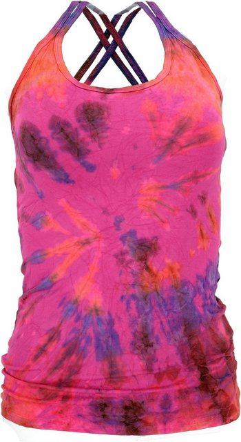 Guru-Shop T-Shirt Sommerliches Batik Yoga Top, Unikat Tie Dye Top.. Hippie, günstig online kaufen