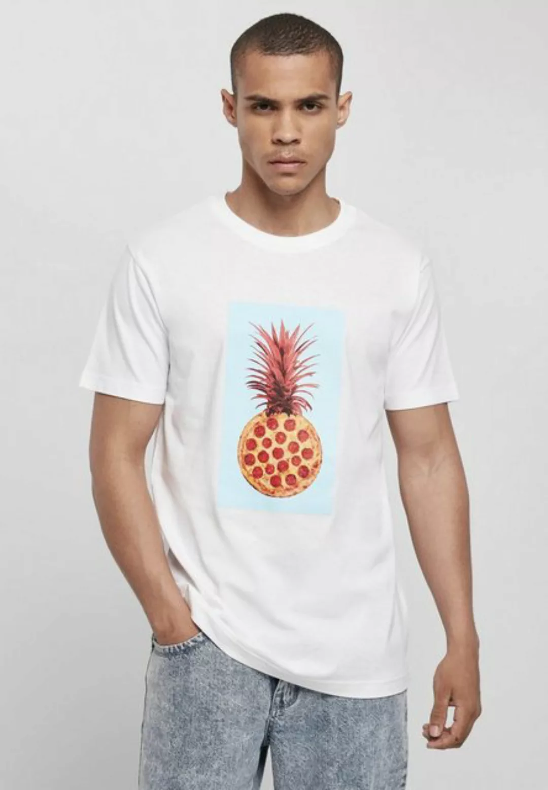 MisterTee T-Shirt "MisterTee Herren Pizza Pineapple Tee" günstig online kaufen