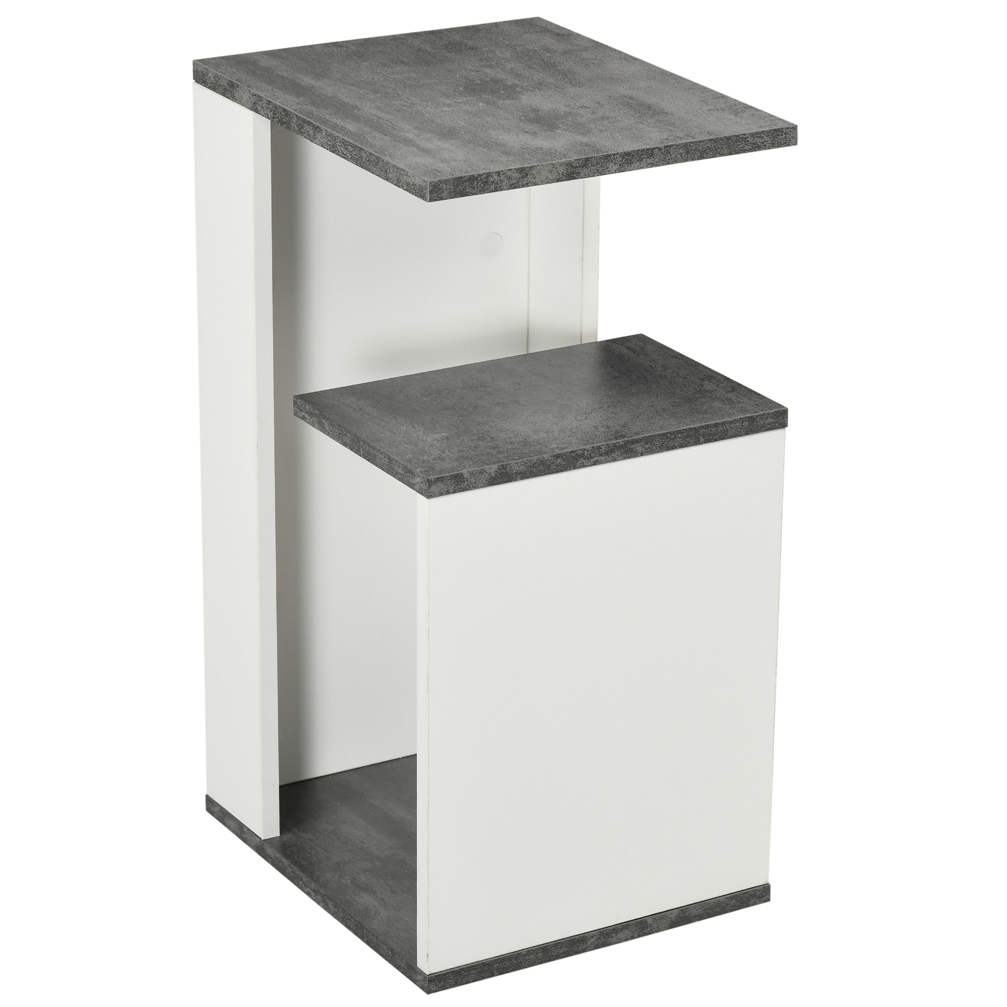 HOMCOM Nachttisch mit offenem Regal aus Spanplatte, modernes Design, unrege günstig online kaufen
