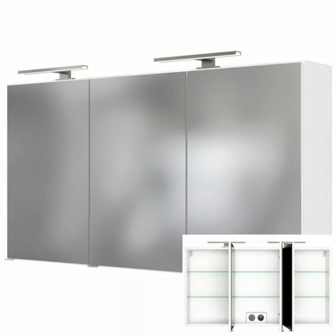 Lomadox Badezimmer Spiegelschrank mit Doppel-LED-Beleuchtung FLORIDO-03 in günstig online kaufen