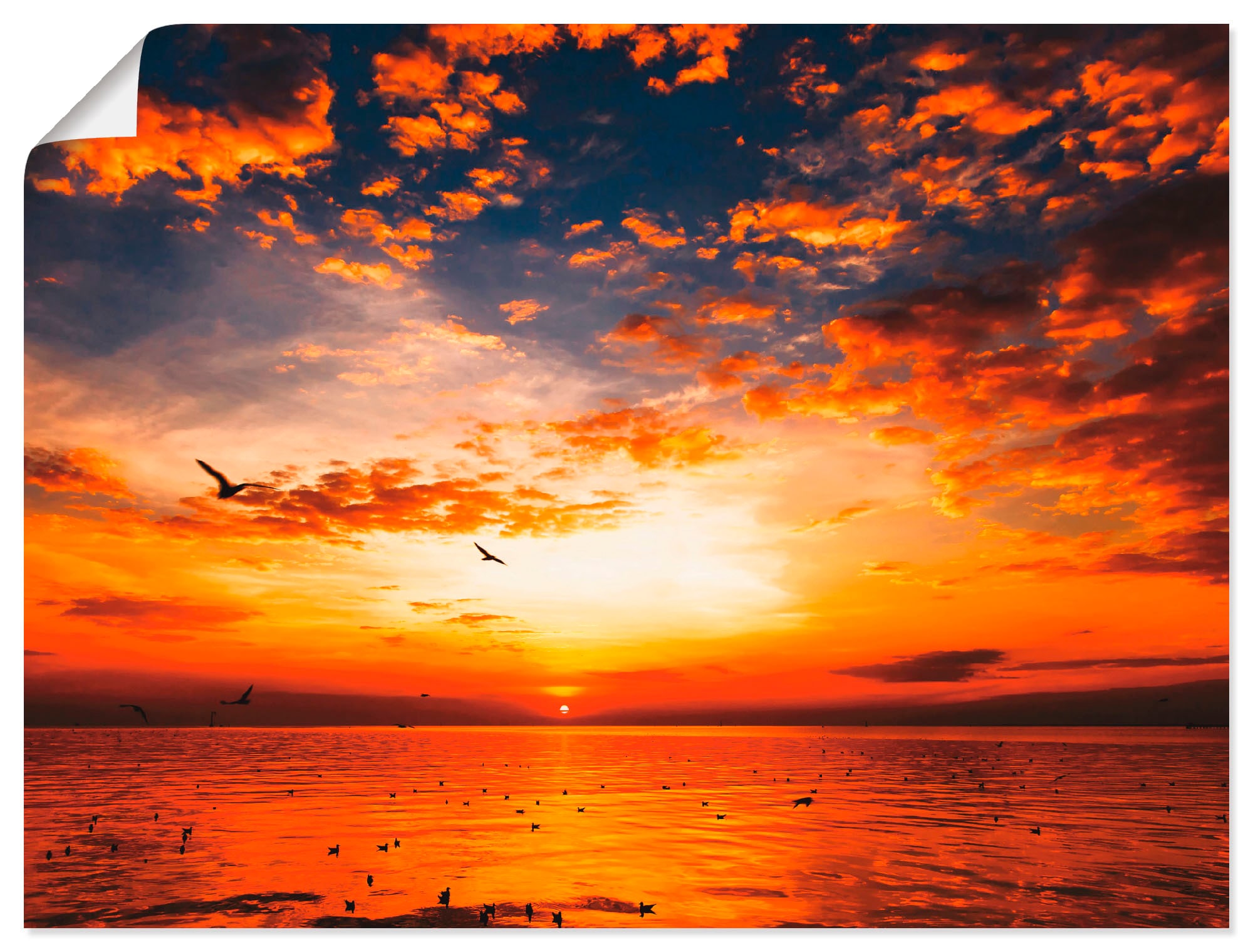 Artland Wandbild »Sonnenuntergang am Strand«, Sonnenaufgang & -untergang, ( günstig online kaufen