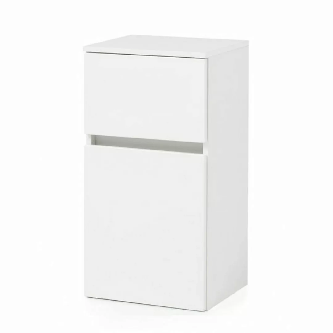 Lomadox Badezimmer Möbel Unterschrank ARLON-03 matt weiß BxHxT 40x79x35 cm günstig online kaufen