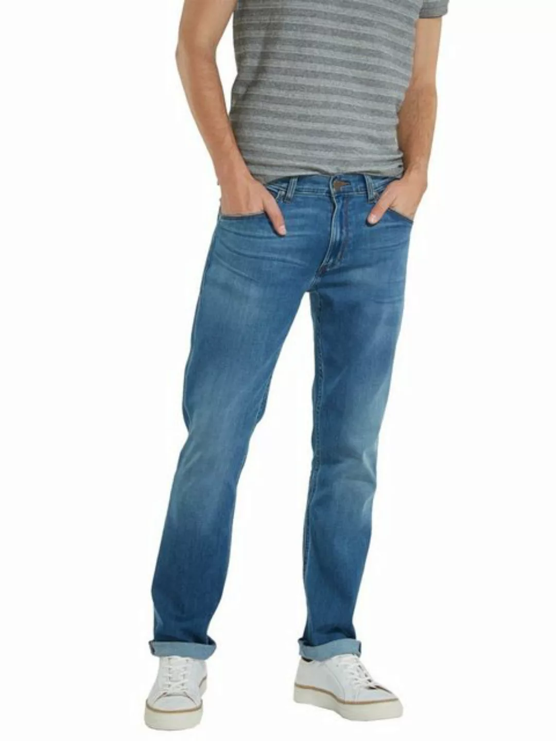 Wrangler Herren Jeans Greensboro - Regular Fit - Blau - Bright Stroke günstig online kaufen