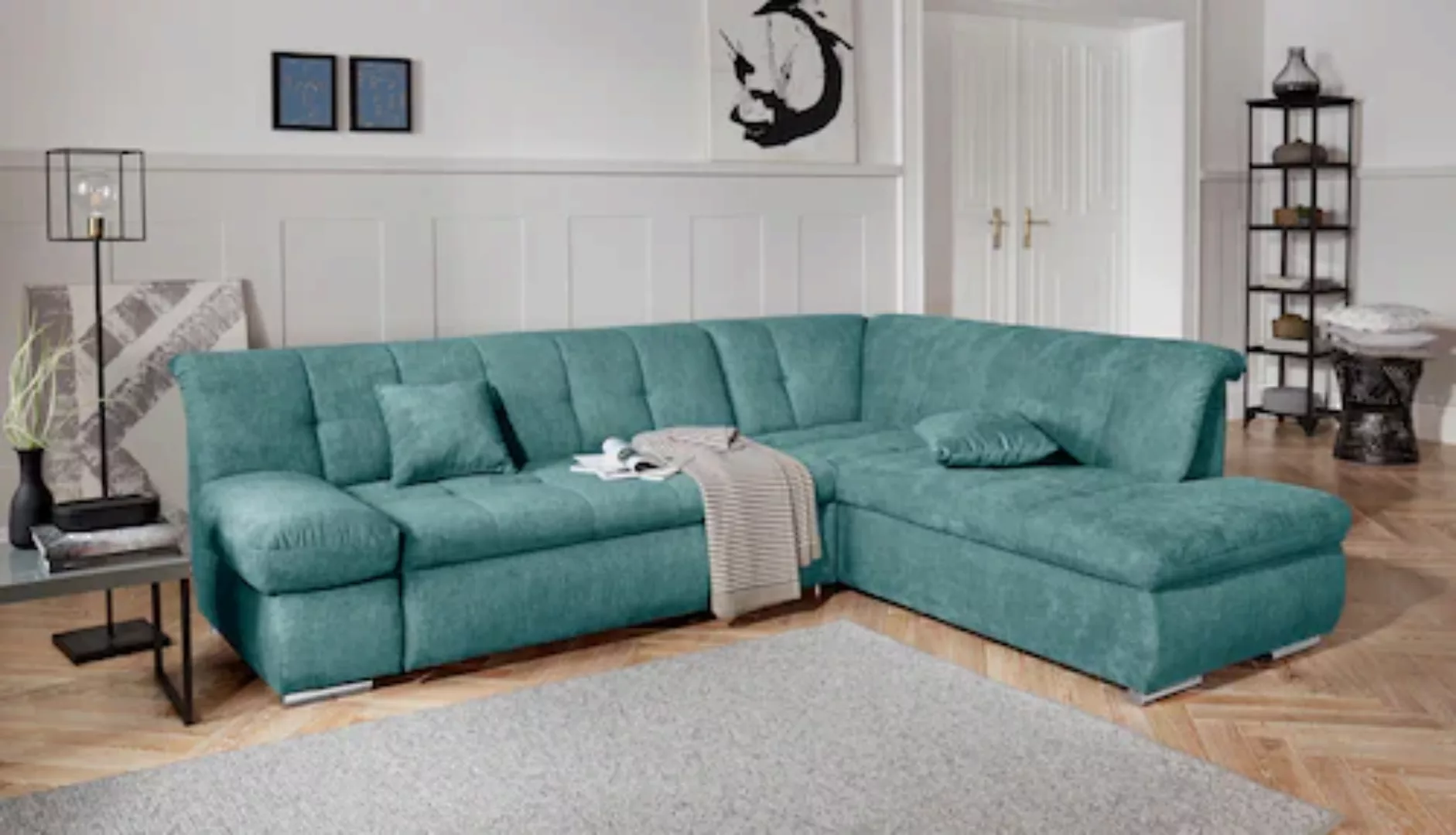 DOMO collection Ecksofa »Mona L-Form«, wahlweise mit Bett- und Armlehnfunkt günstig online kaufen