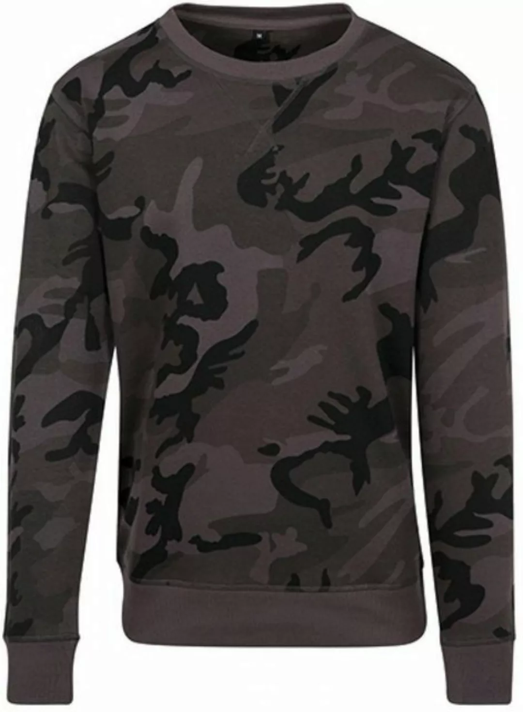 Build Your Brand Langarmshirt Herren Camo Crewneck T-Shirt - Lang geschnitt günstig online kaufen