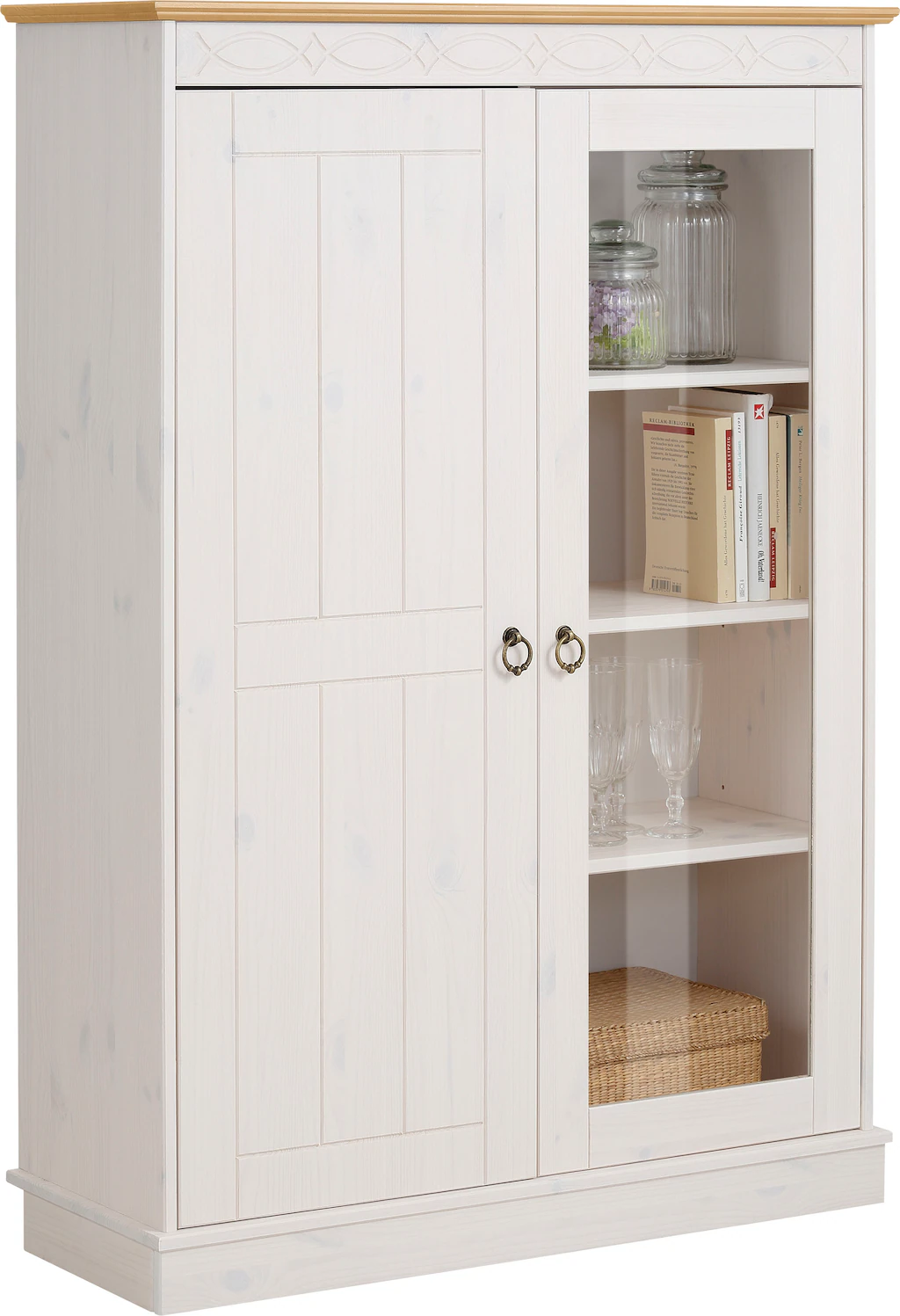 Home affaire Highboard "Indra", Vitrine, Breite 86 cm günstig online kaufen