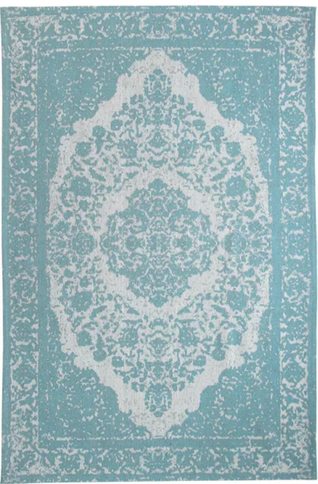 morgenland Wollteppich »Vintage Teppich handgetuftet blau«, rechteckig günstig online kaufen