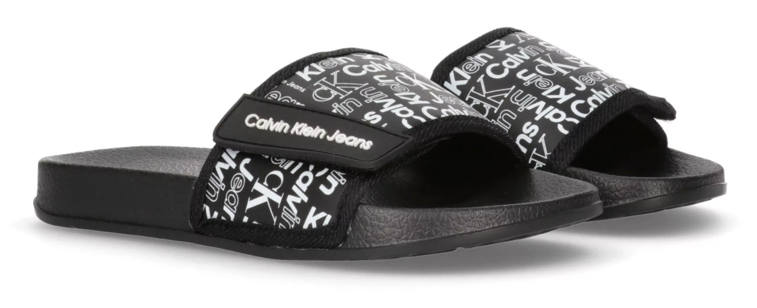 Calvin Klein Jeans Badepantolette "AOP POOL SLIDE", Sommerschuh, Schlappen, günstig online kaufen