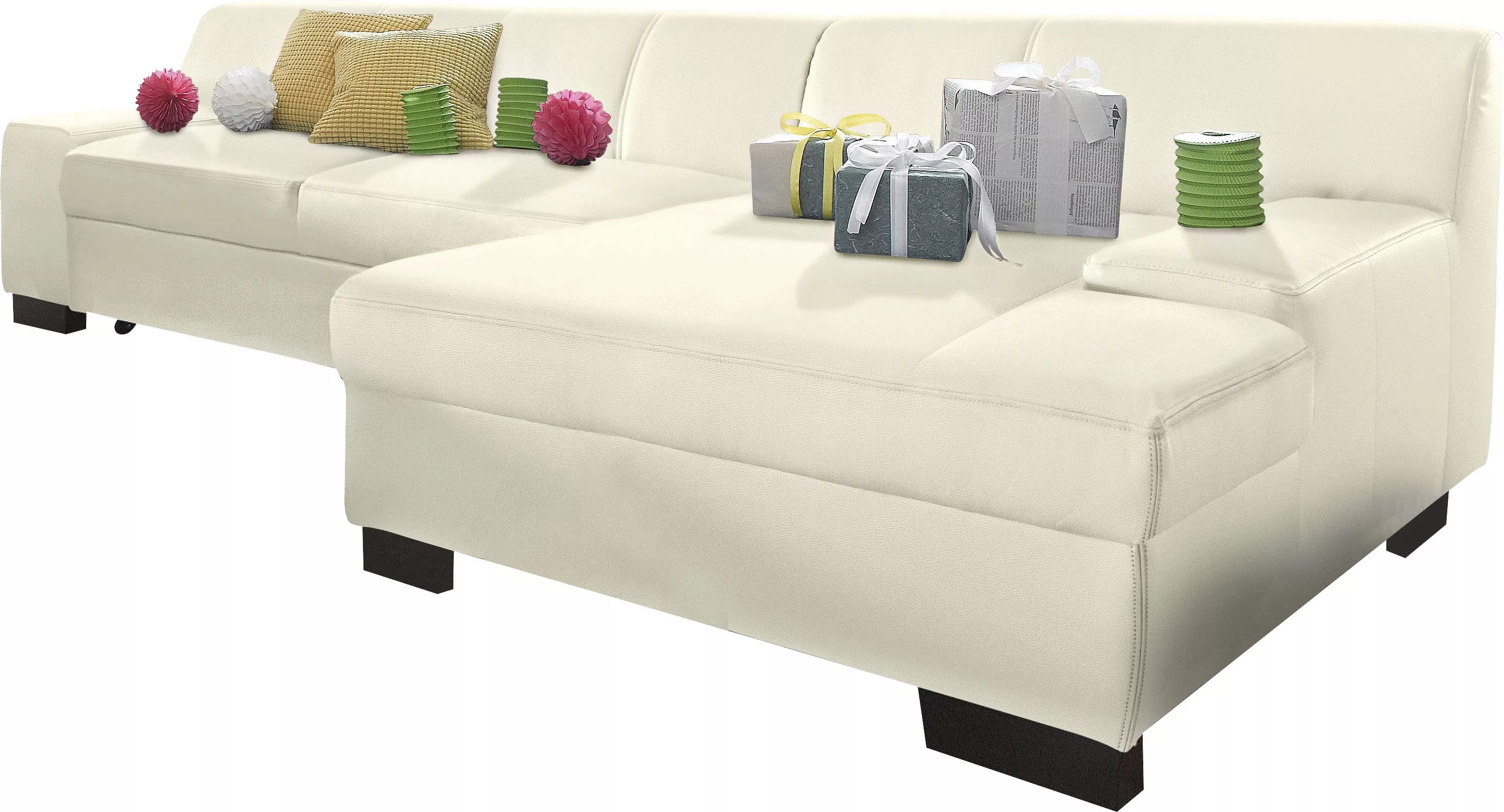 DOMO collection Ecksofa "Norma Top L-Form", wahlweise mit Bettfunktion günstig online kaufen