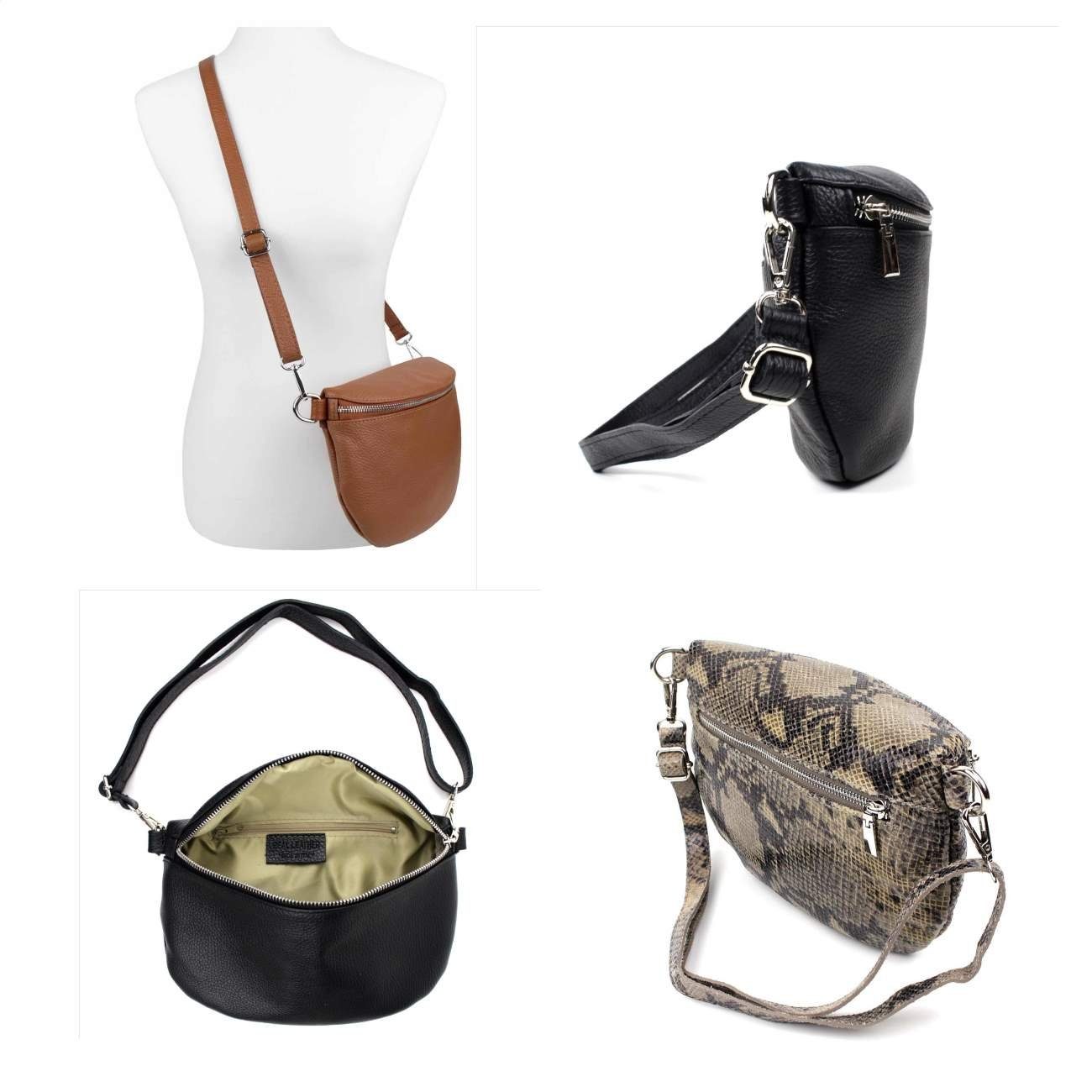 ITALYSHOP24 Bauchtasche Damen Leder Gürteltasche Hüfttasche günstig online kaufen