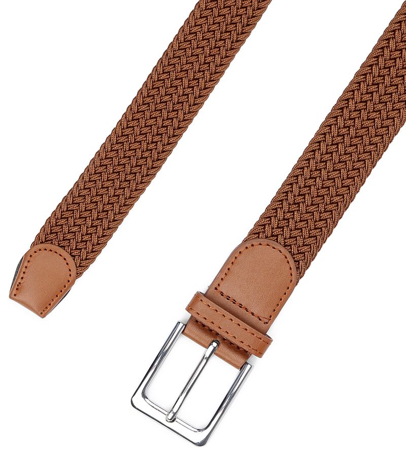 Suitable Geflochtener Gürtel Taupe Cognac - Größe 85 günstig online kaufen