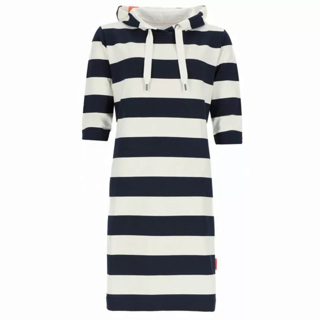 salzhaut Sweatkleid Damen Kleid Pampuschen mit Kapuze und 3/4-Arm - Streife günstig online kaufen