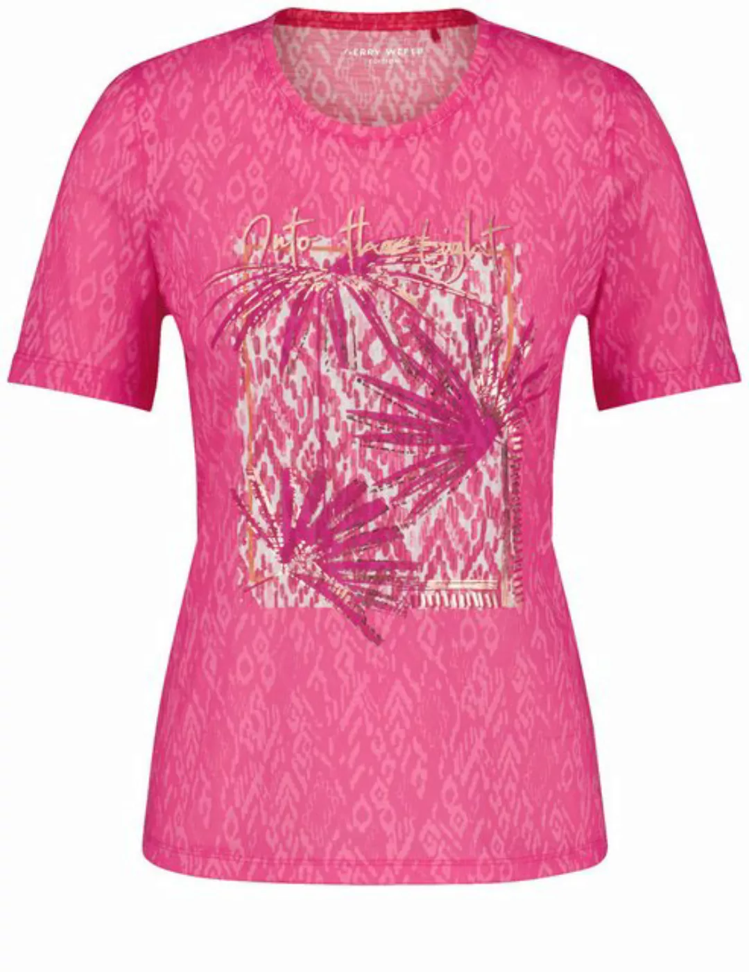 GERRY WEBER Kurzarmshirt Gemustertes T-Shirt mit Frontprint günstig online kaufen