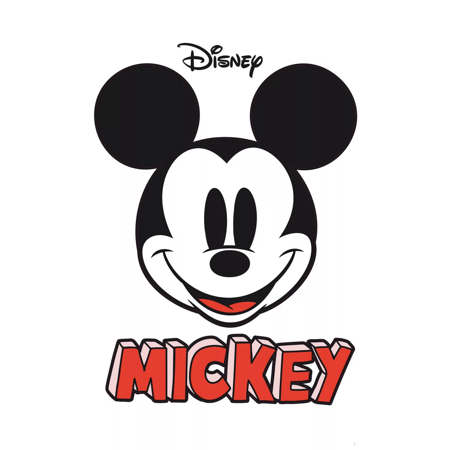 Disney Wandtattoo Mickey Mouse Schwarz-Weiß und Rot 127 x 200 cm 612435 günstig online kaufen