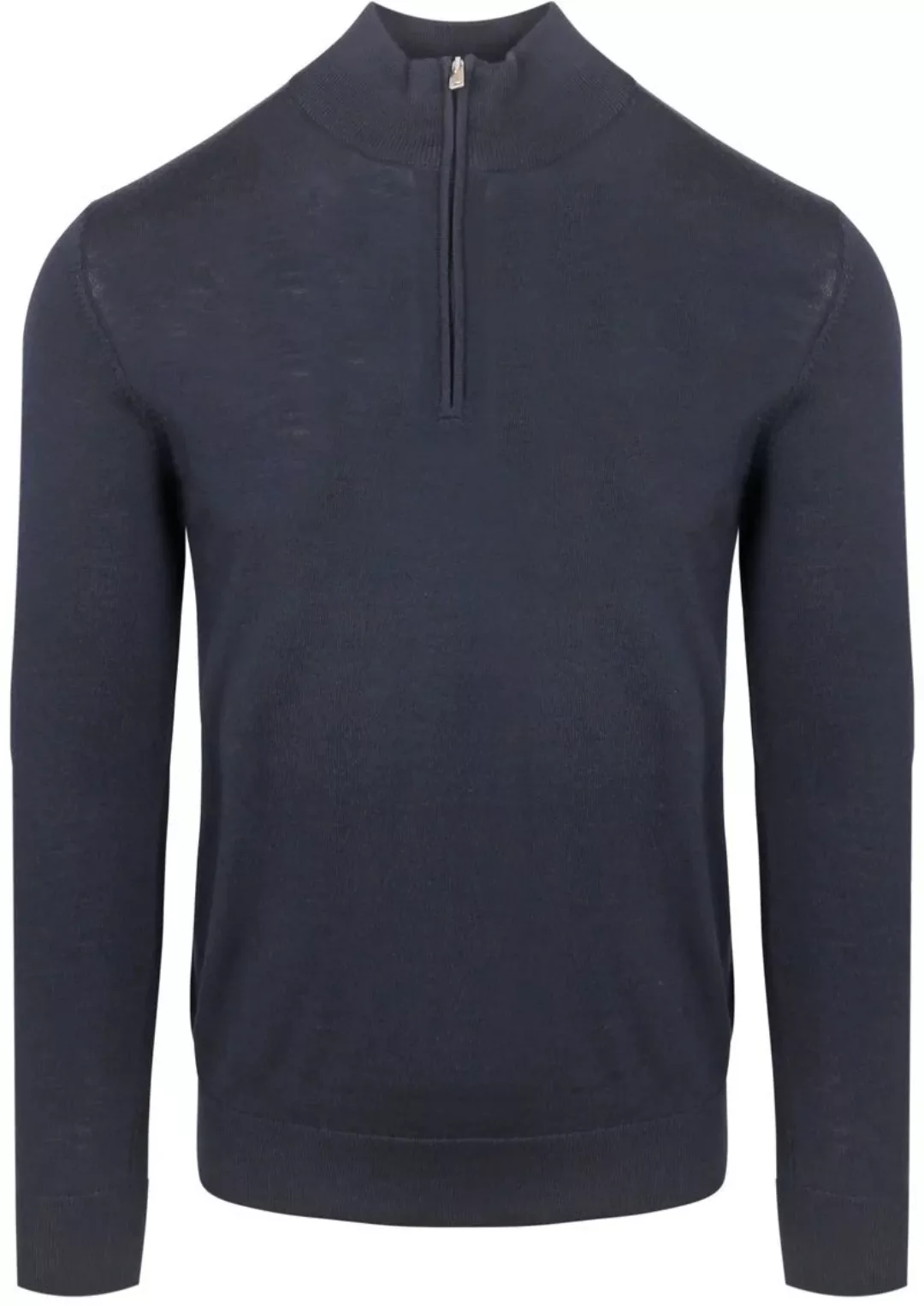 Profuomo Half Zip Pullover Merinowolle Navy - Größe XXL günstig online kaufen