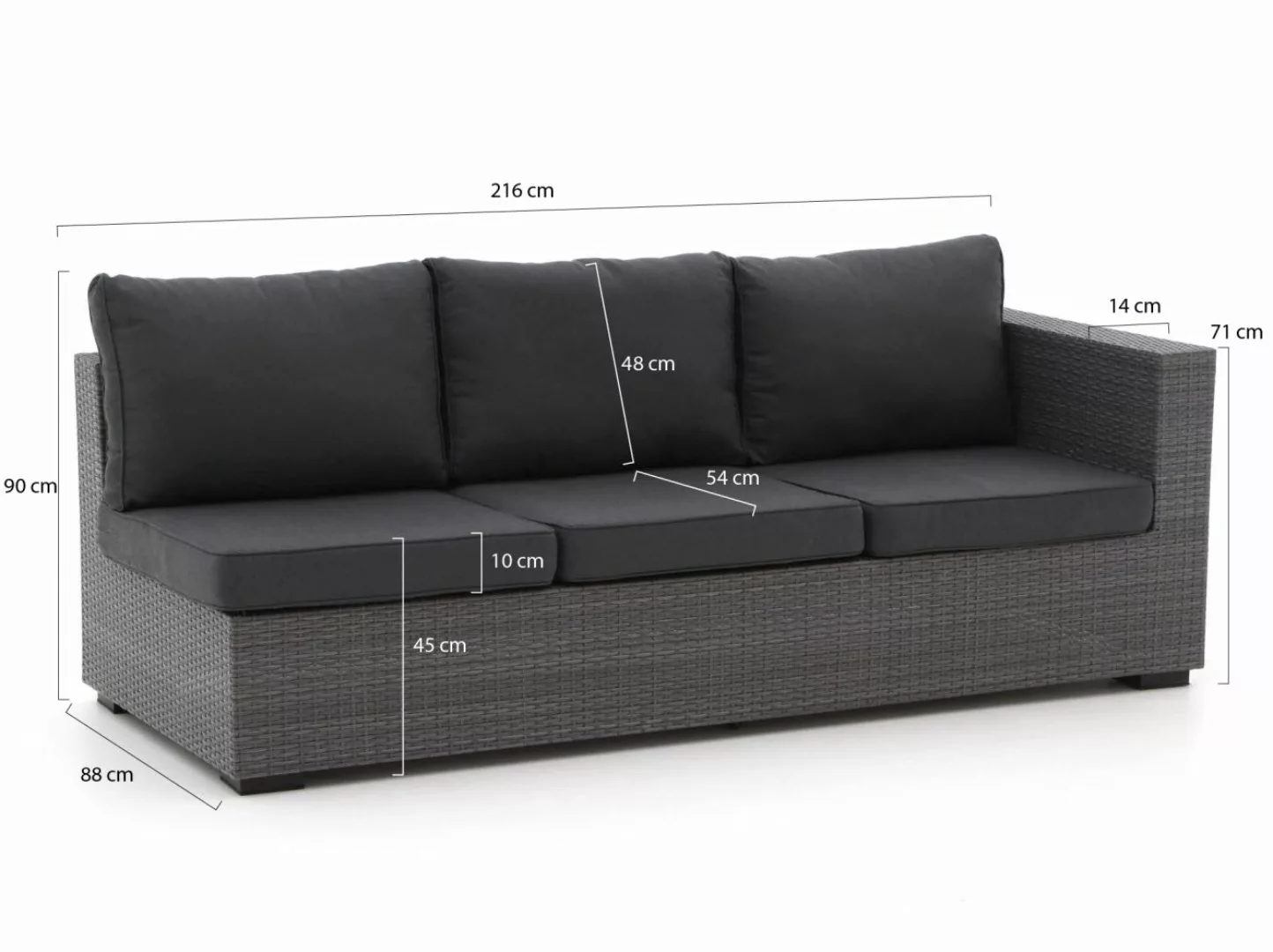 Forza Giotto Lounge Element linker Arm 216 cm günstig online kaufen