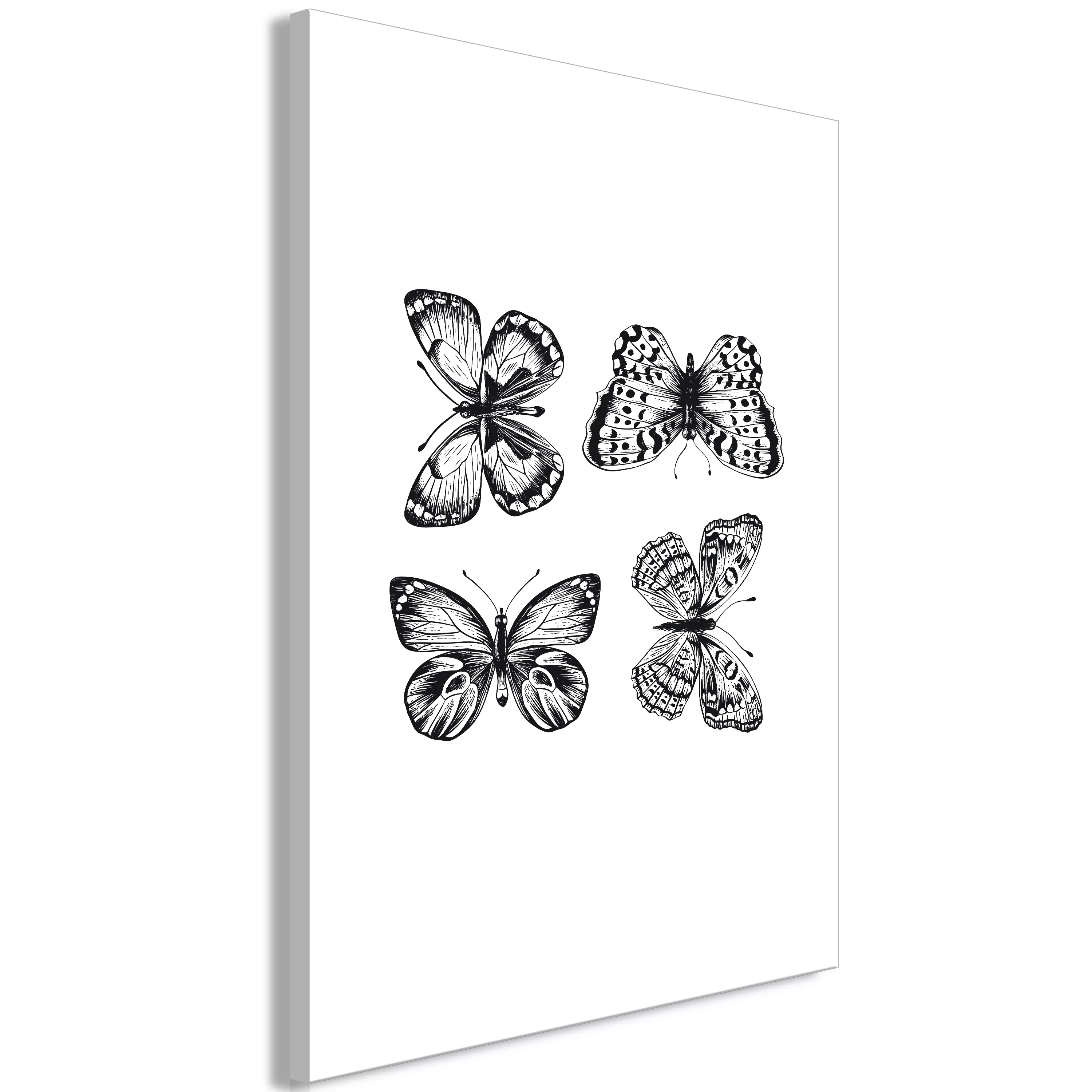Wandbild - Four Butterflies (1 Part) Vertical günstig online kaufen