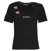 WOMEN T-Shirt Flower-black günstig online kaufen