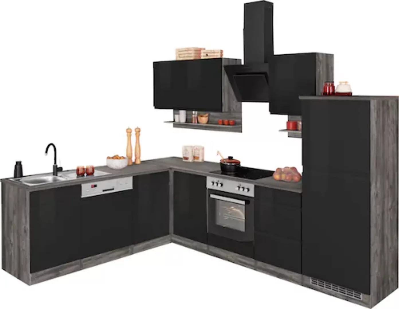 Kochstation Küche "KS-Virginia", Stellbreite 220/280 cm, wahlweise mit E-Ge günstig online kaufen