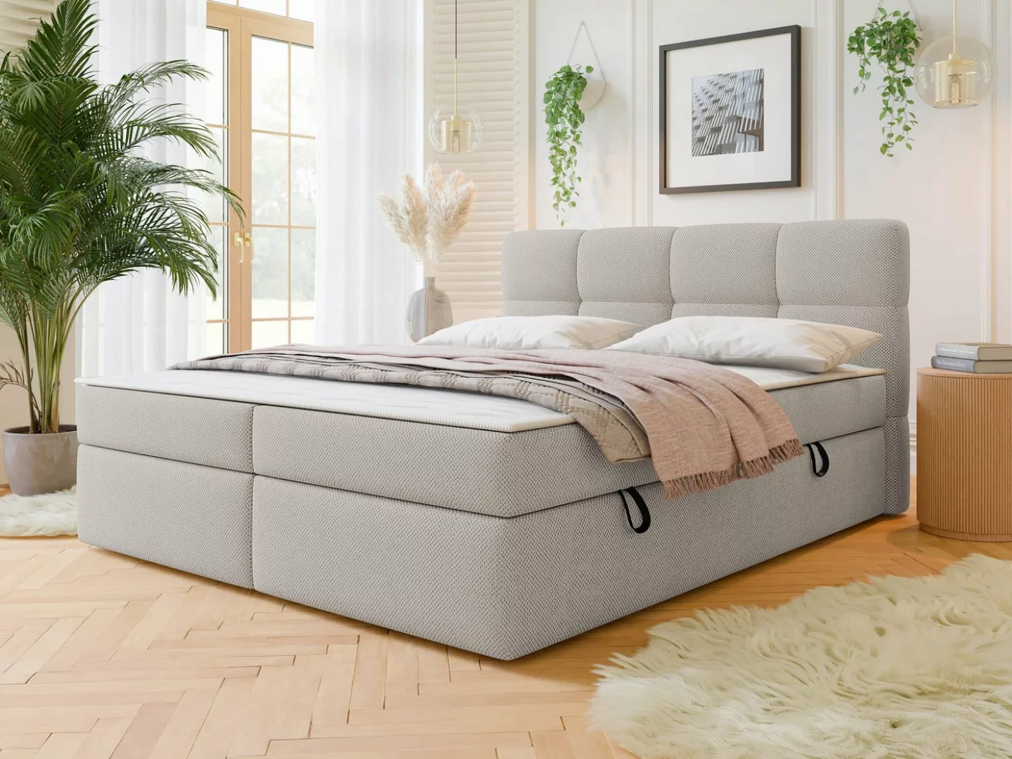 MIRJAN24 Boxspringbett Figaro (mit zwei Bettkästen), 140/160/180 cm, Bonell günstig online kaufen